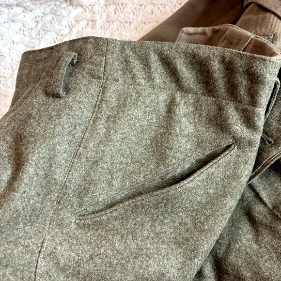 WW2 REAL VINTAGE Army Military Wool Cargo Pocket Pants Collectible NEW UNUSED - Picture 8 of 11